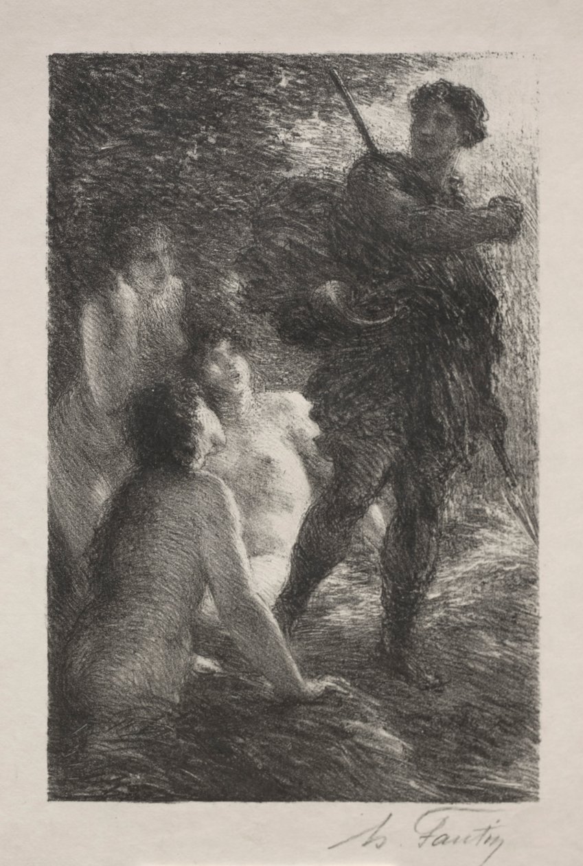 Siegfried og Rhinens døtre. af Ignace Henri Jean Fantin Latour