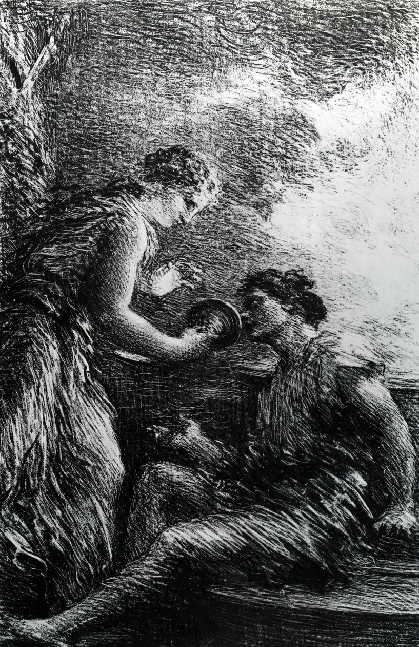 Sieglinde og Siegmund, scene fra Wagners opera 