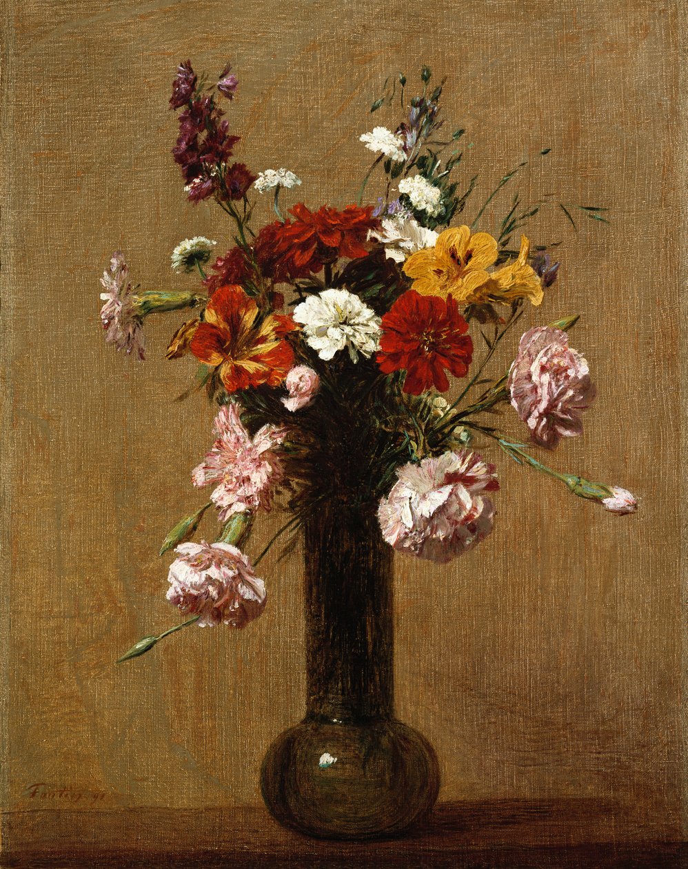 Lille buket, 1891 af Ignace Henri Jean Fantin Latour
