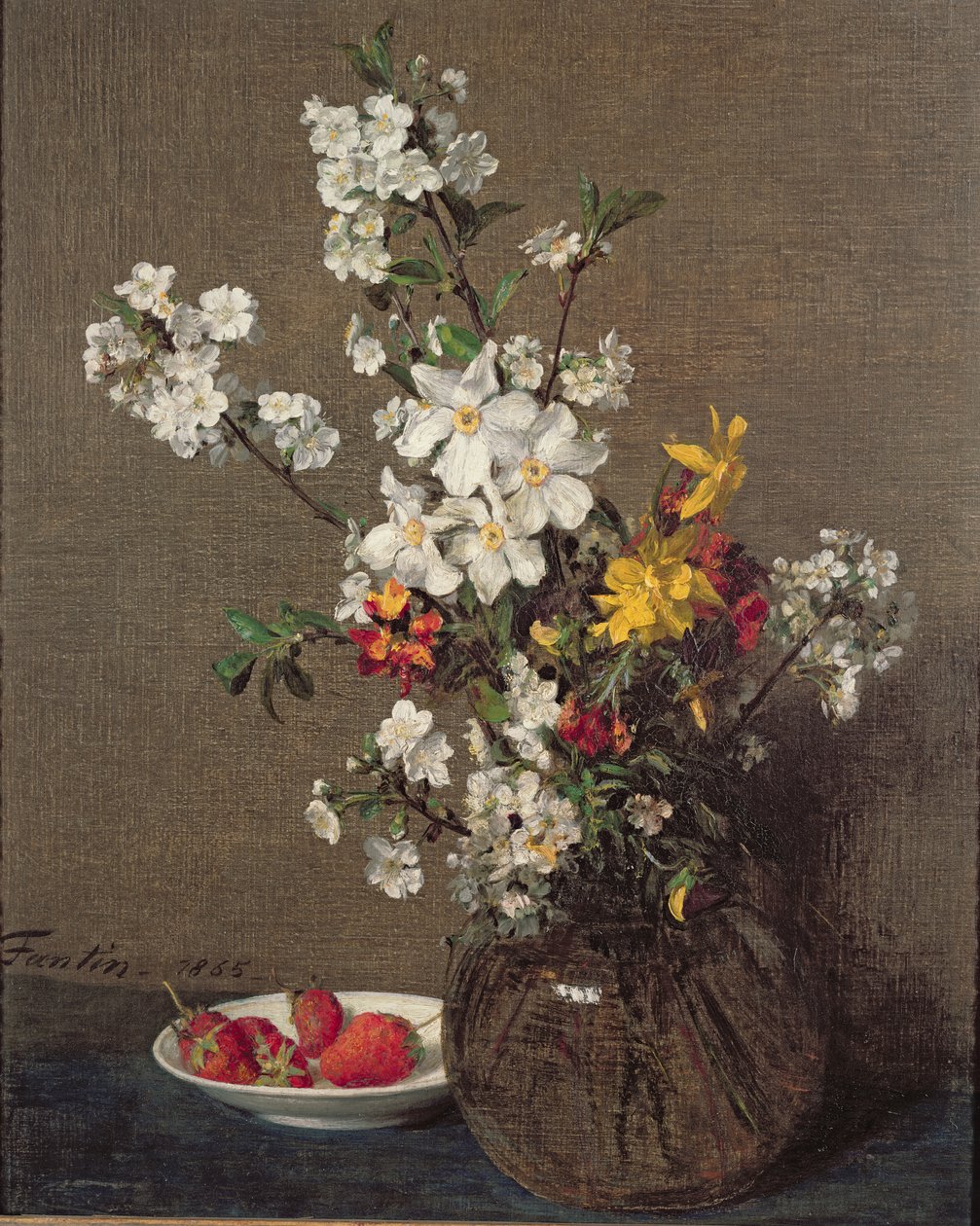 Forårsbuket, 1865 af Ignace Henri Jean Fantin Latour