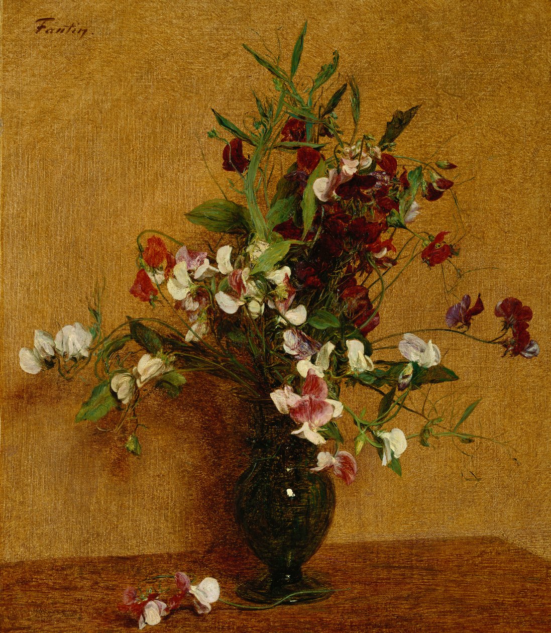 søde ærter; Søde ærter, 1888 af Ignace Henri Jean Fantin Latour