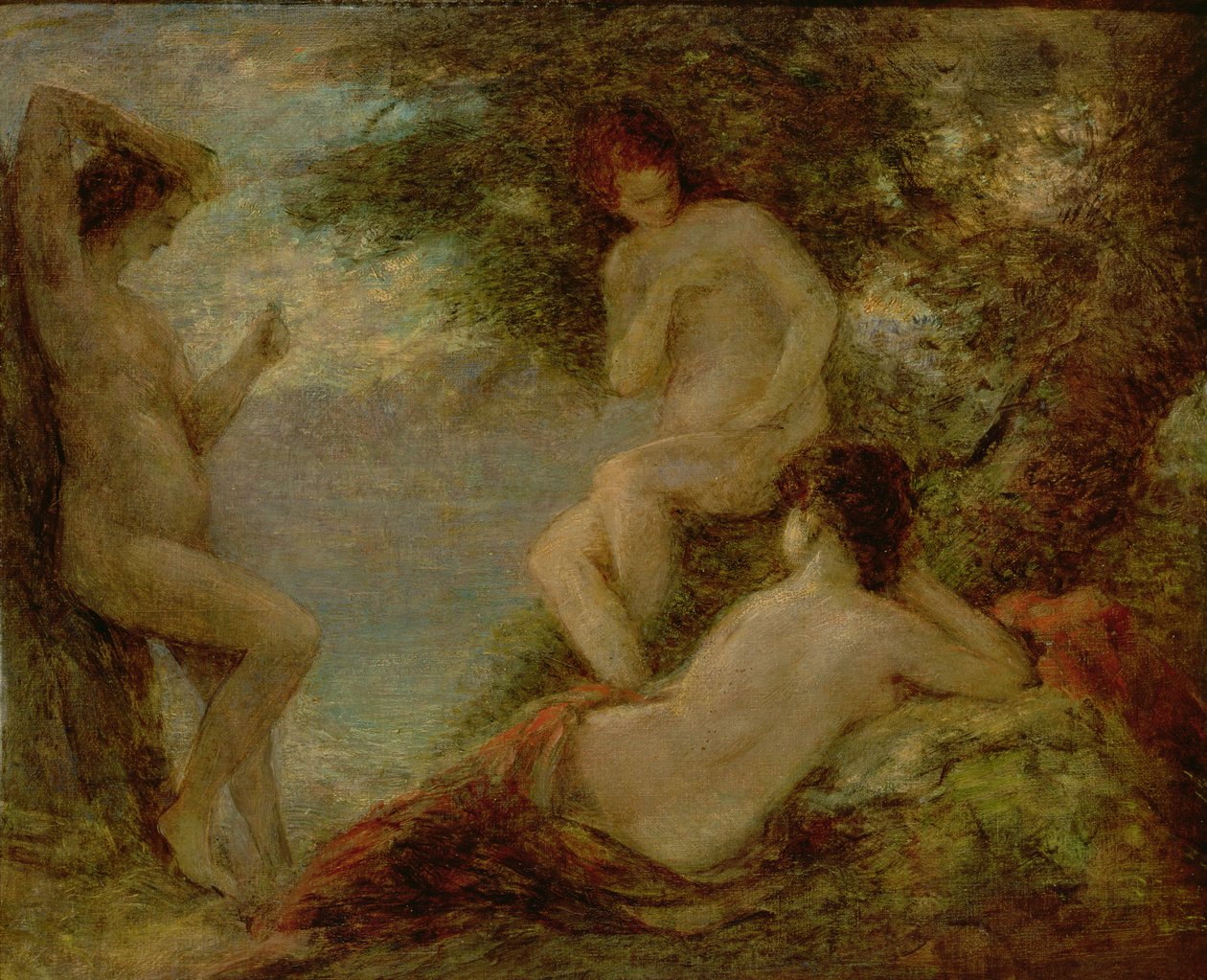 The Bathers, ca. 1904 (olie på lærred) af Ignace Henri Jean Fantin Latour