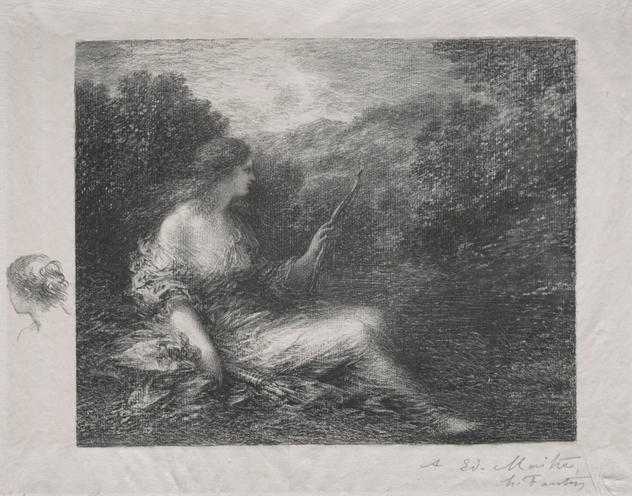 Jægerinden, 1892. af Ignace Henri Jean Fantin Latour