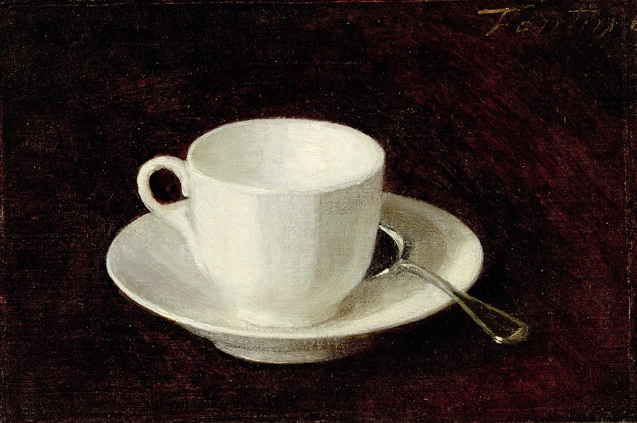Hvid kop og underkop, 1864 af Ignace Henri Jean Fantin Latour