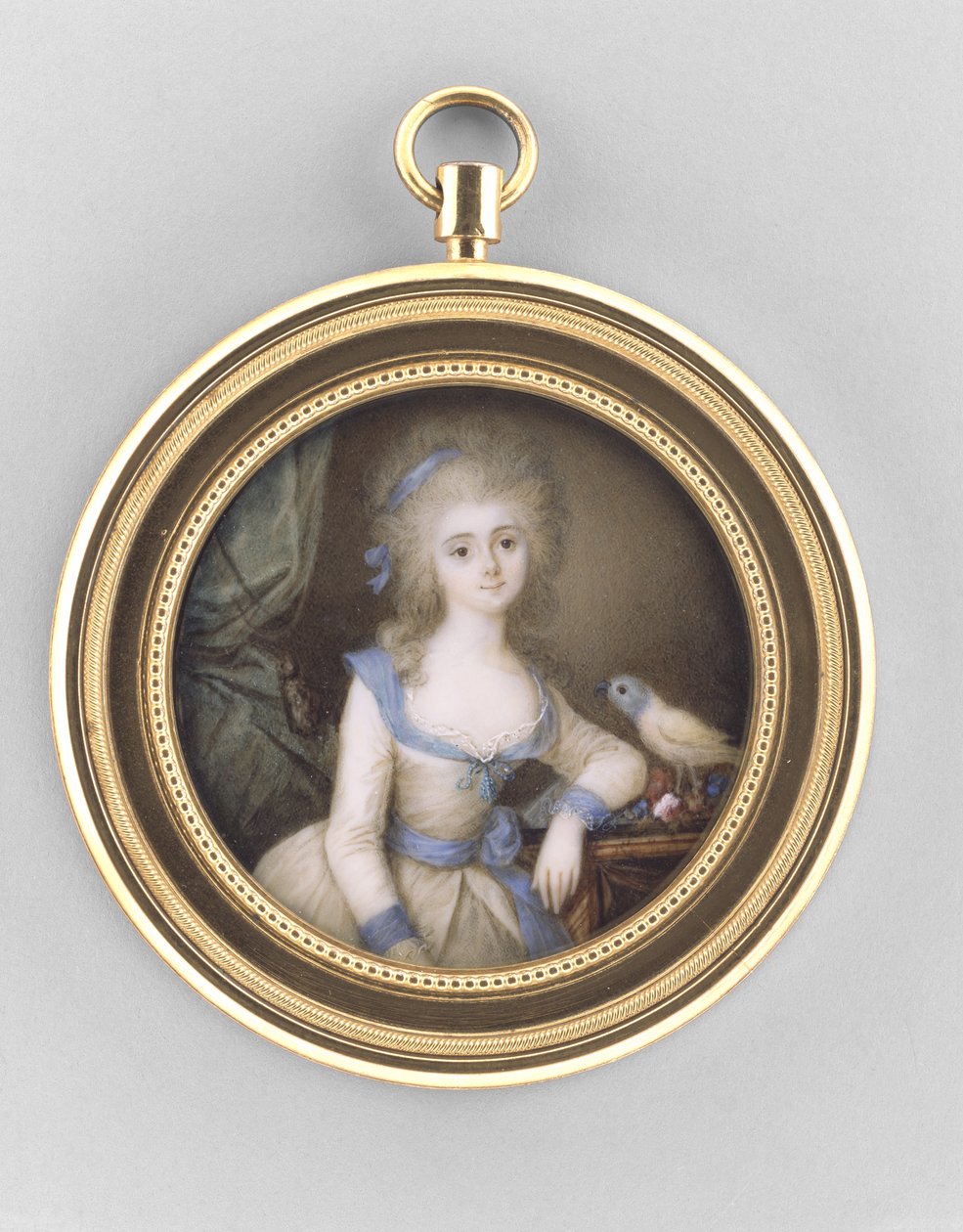 Portrait of a Woman, ca. 1785 (akvarel på elfenben, ormolu og glas) af Ignace Jean Victor Campana