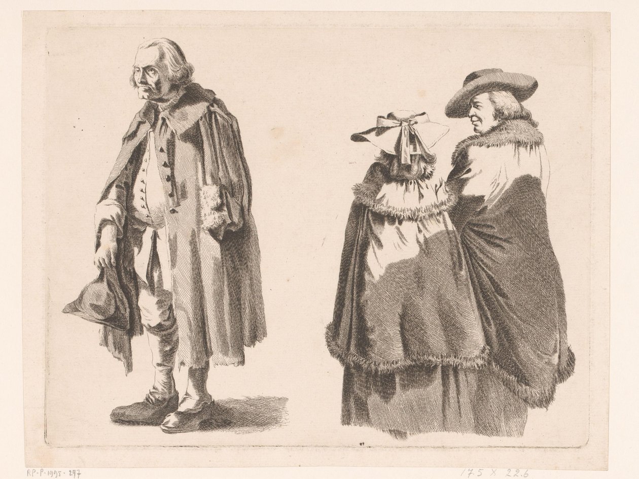 Komposition med tre stående figurer af Ignace Joseph de Claussin (attributed to)