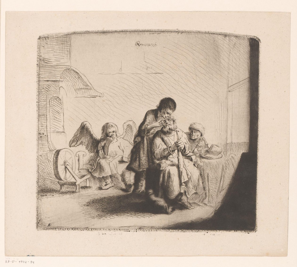 Helbredelse af Tobits øjne af Ignace Joseph de Claussin (attributed to)