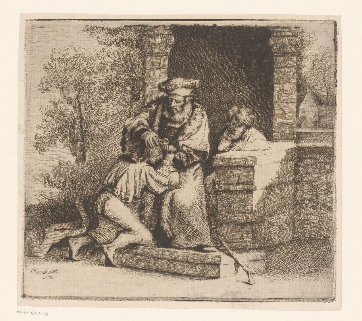 Den fortabte søns hjemkomst af Ignace Joseph de Claussin (attributed to)