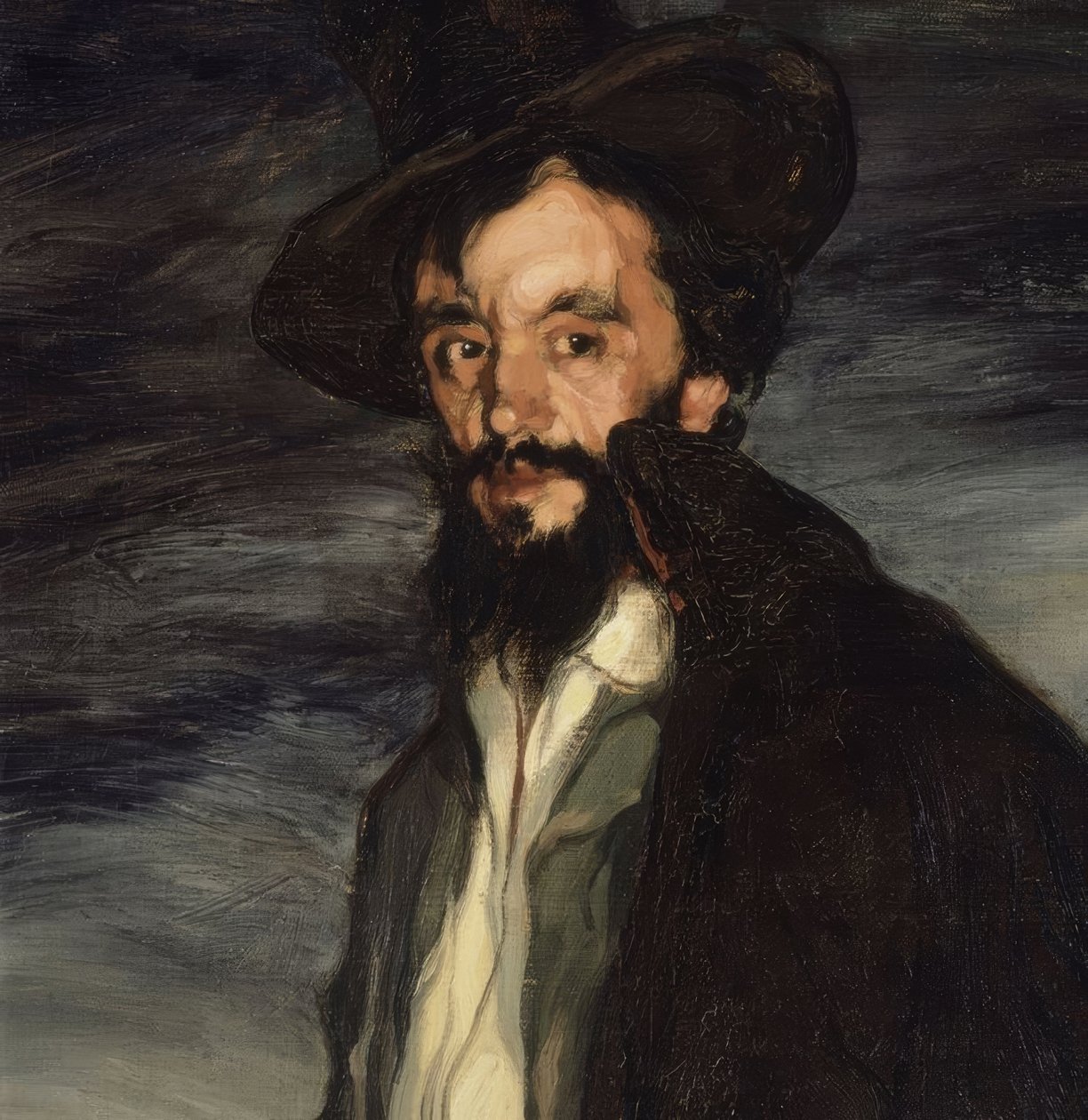 DETALJ ”PORTRÆT AF MALER PABLO URANGA” –1905 – OLEO LÆRD, 146 × 115,5 CM af Ignacio Zuloaga y Zabaleta
