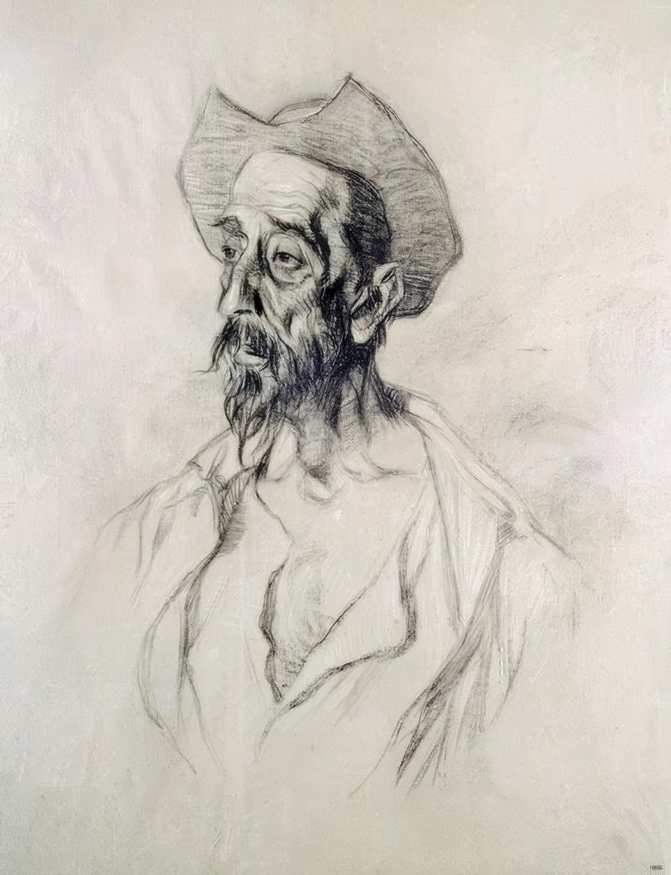Don Quixote / I. Zuloaga / Tegning 1927 af Ignacio Zuloaga y Zabaleta
