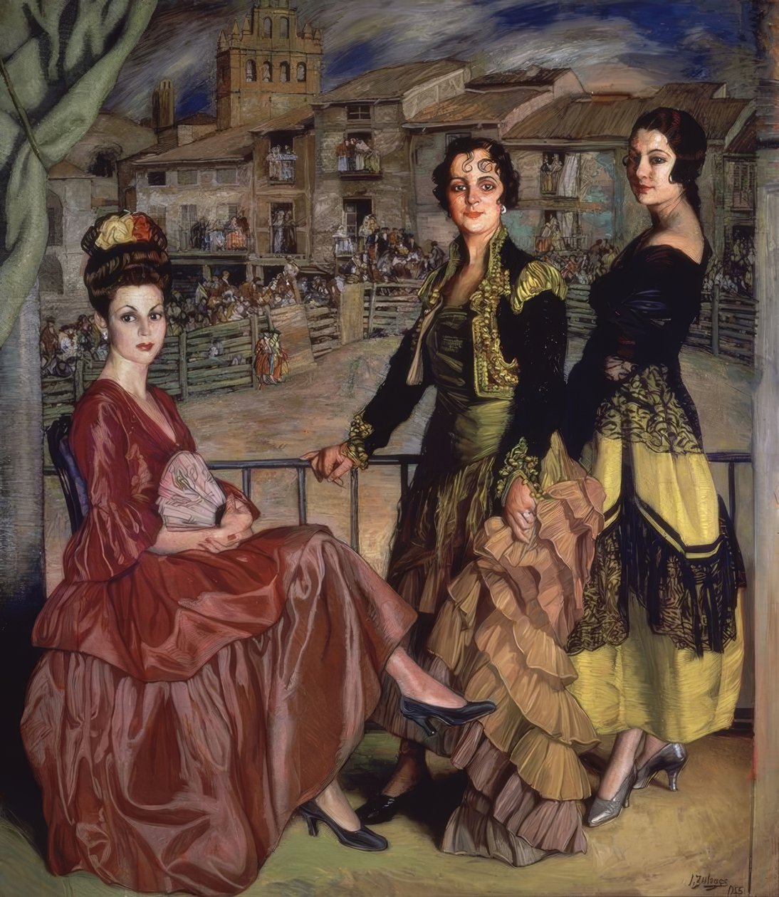EL PALCO DE LAS PRESIDENTAS - 1945 - OLIE / LÆRD - 178 X 204 CM af Ignacio Zuloaga y Zabaleta