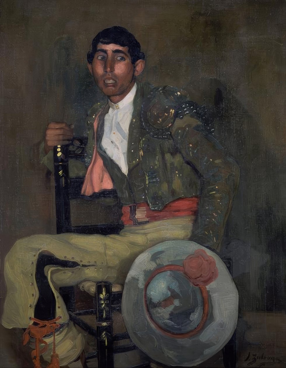 EL PICADOR - TYVENDE ÅRHUNDREDE - OLIE / STOF - 137X115 CM af Ignacio Zuloaga y Zabaleta