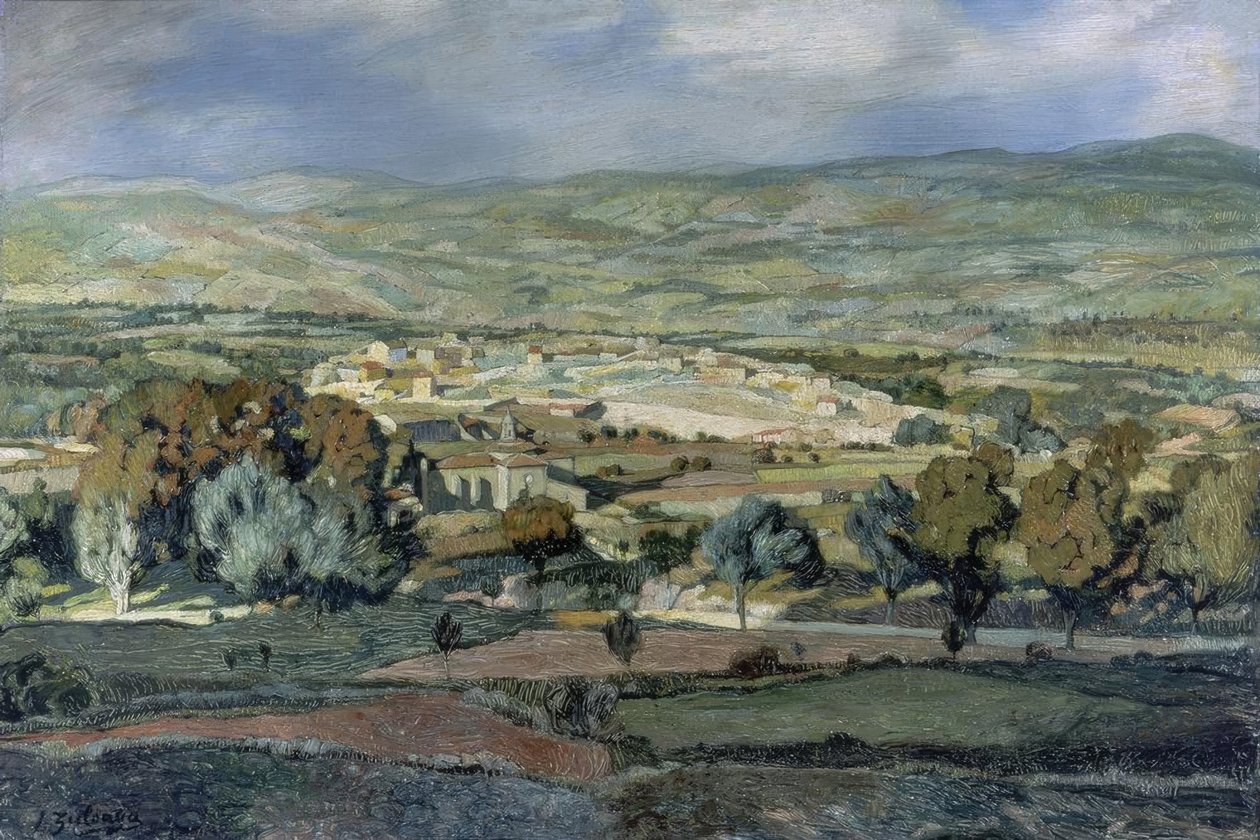 Landskab i Alhama’, 1923, Olie på lærred, 87 × 128 cm, AS00699 af Ignacio Zuloaga y Zabaleta
