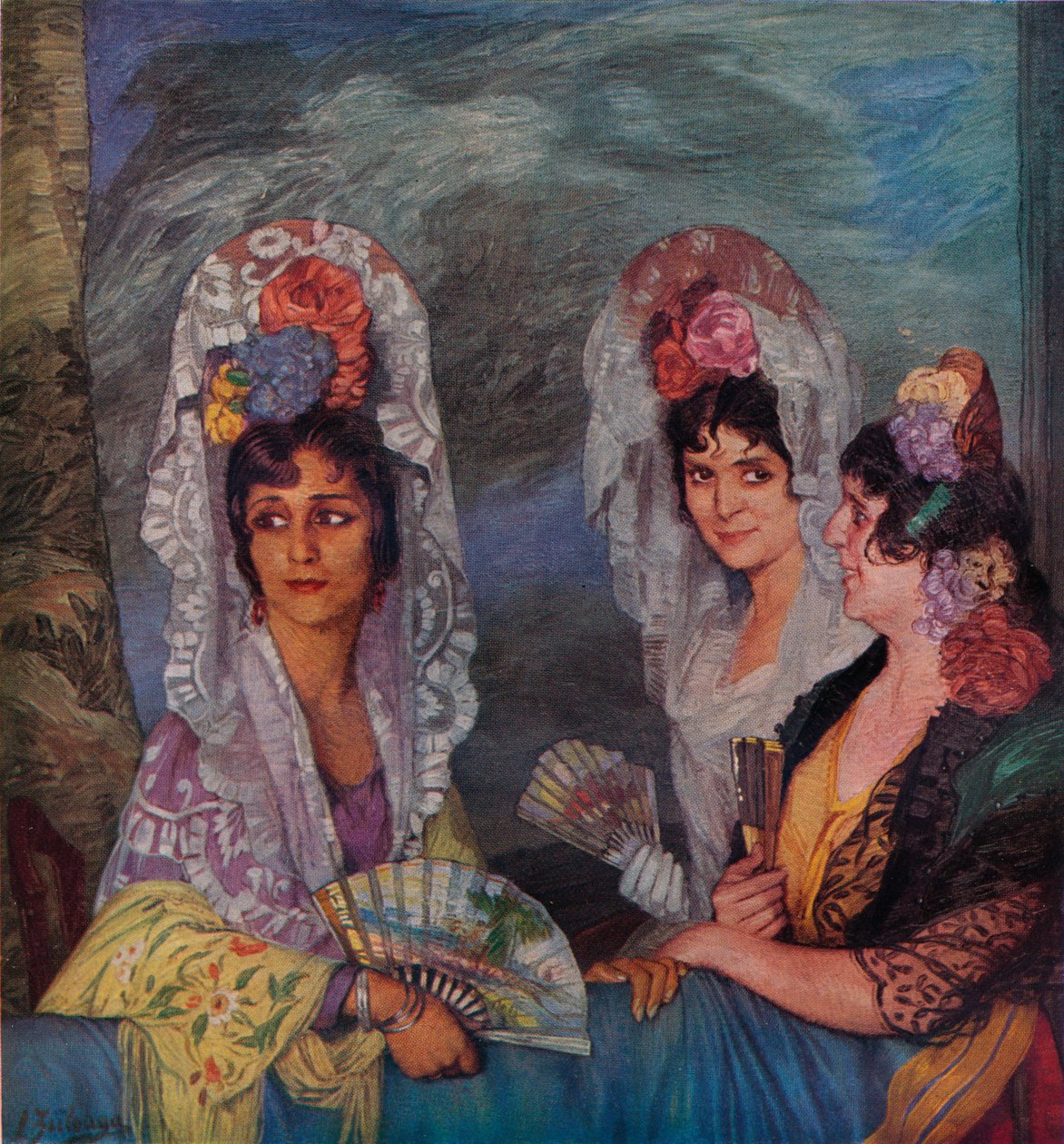 Balkonen, c1931 af Ignacio Zuloaga y Zabaleta
