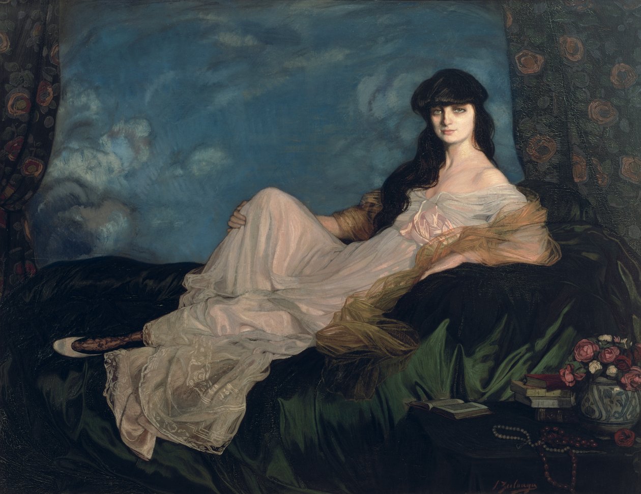 Portræt af Comtesse de Noailles (1876-1933) 1913 (olie på lærred) af Ignacio Zuloaga y Zabaleta