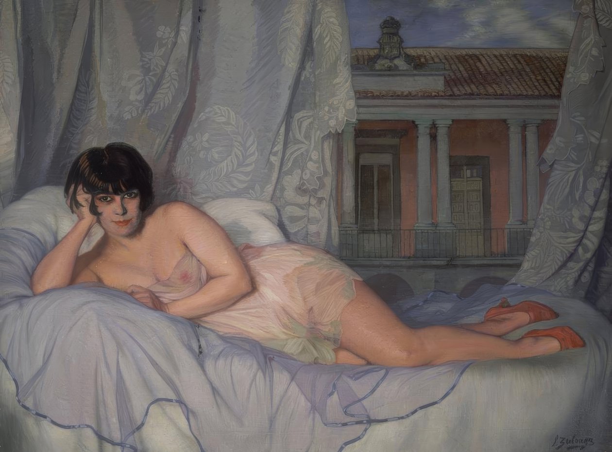 LADY OF ESCARDO - 1927 - O / L - 124X163 CM af Ignacio Zuloaga y Zabaleta