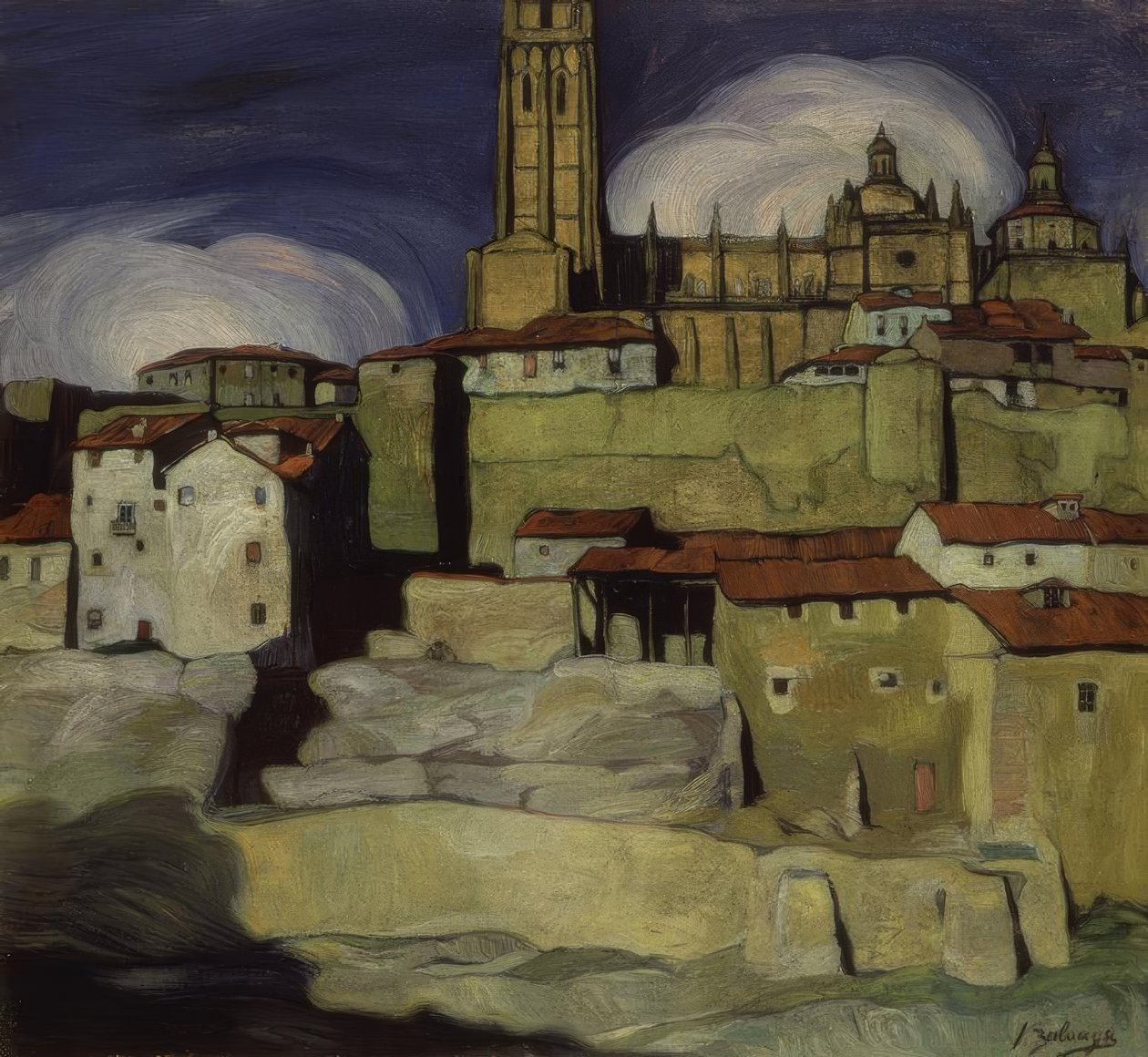 Segovia-katedralen – 1909 – olie på lærred – 92 × 99 cm af Ignacio Zuloaga y Zabaleta