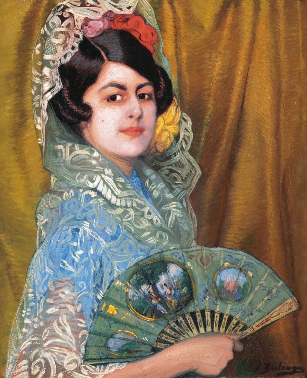 Dame med en fan Dame med en fan. af Ignacio Zuloaga y Zabaleto