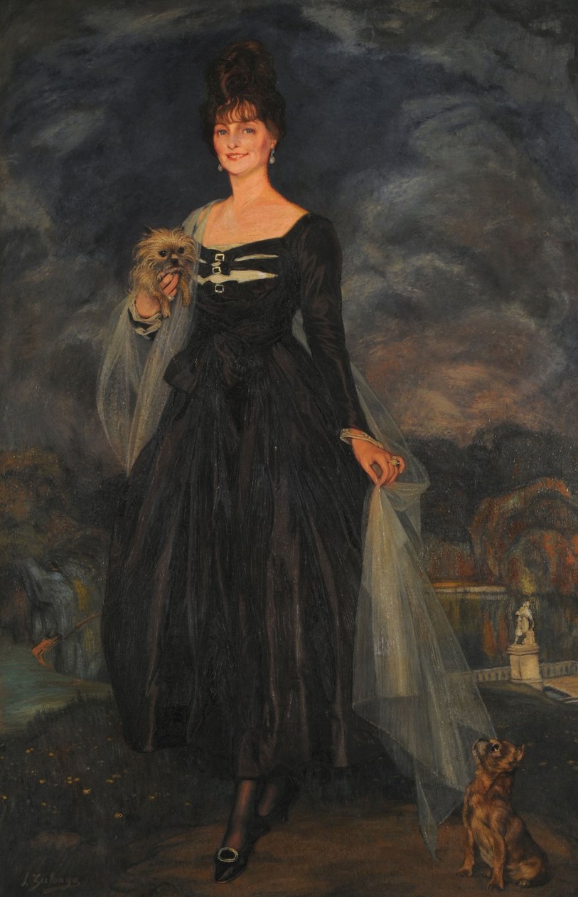 Portræt af fru S. W. de S. . af Ignacio Zuloaga y Zabaleto