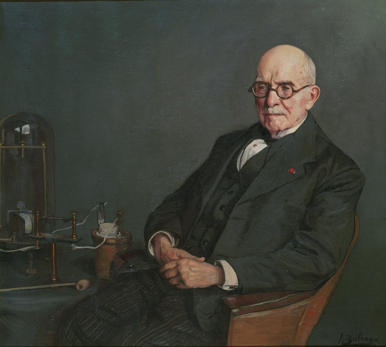 Portræt af fysikeren Édouard Branly 1844-1940, ca. 1920. af Ignacio Zuloaga y Zabaleto