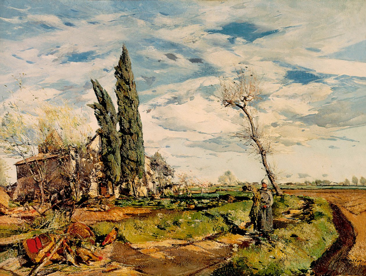 "" Kapellet "" Maleri af Ignasi Mallol (1892-1940). 1925. Barcelona. Cataloniens nationalmuseum for kunst. af Ignasi Mallol Casanovas