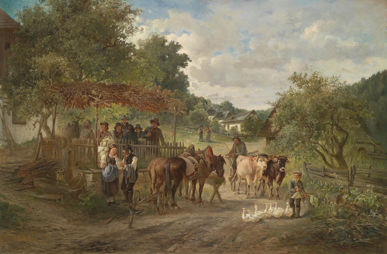 Dorfidylle af Ignaz Ellminger