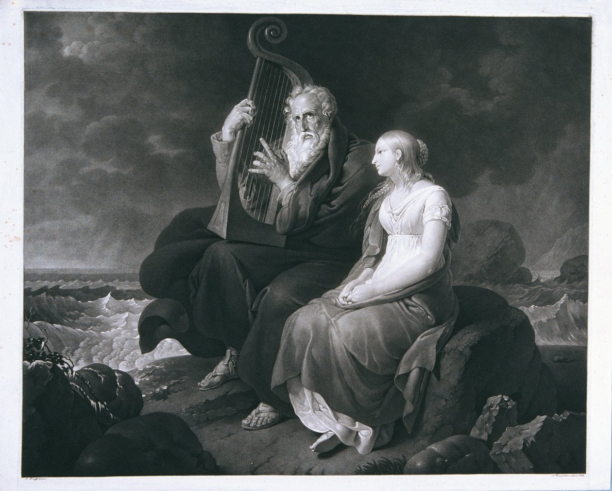 Ossian og Malvina af Ignaz Rungaldier