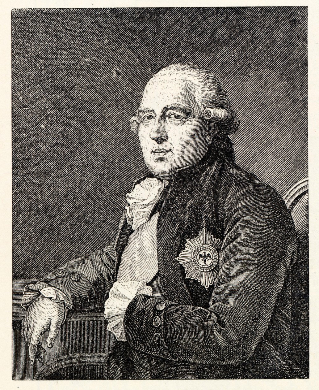 Portræt af Ewald Friedrich Graf von Hertzberg 1725-1795. af Ignaz Sebastian Klauber