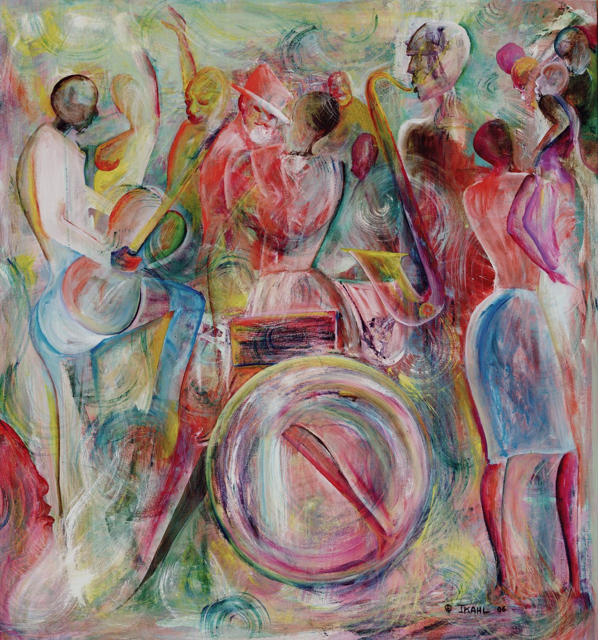 New Orleans, 2006 (akryl om bord) af Ikahl Beckford