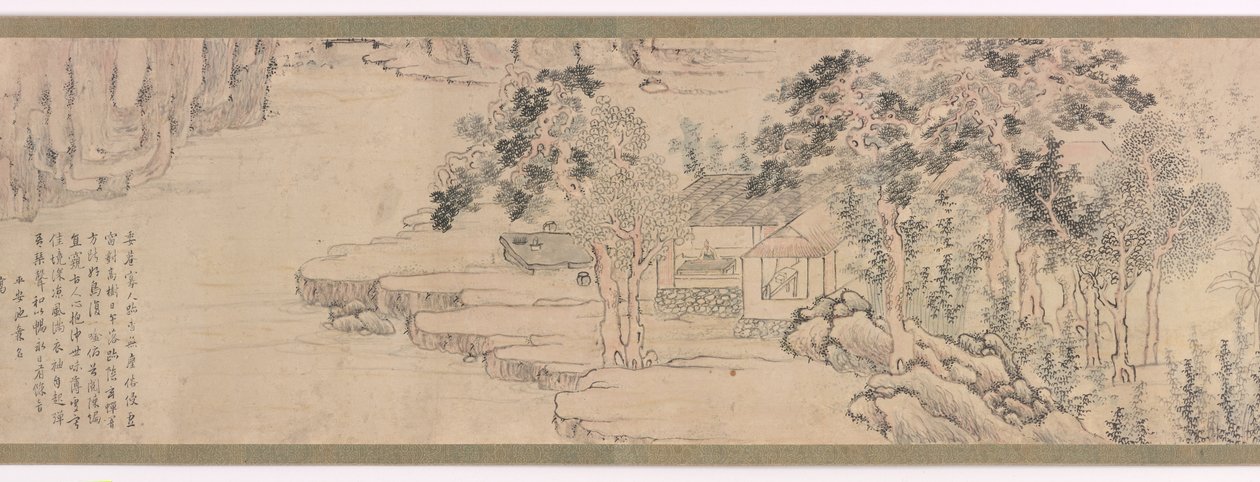 Lærd i pension, ca. 1750 (blæk og lys farve på papir) af Ike no Taiga