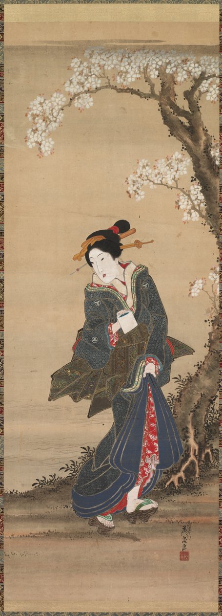Courtesane, 1800-tallet. af Ikeda Eisen