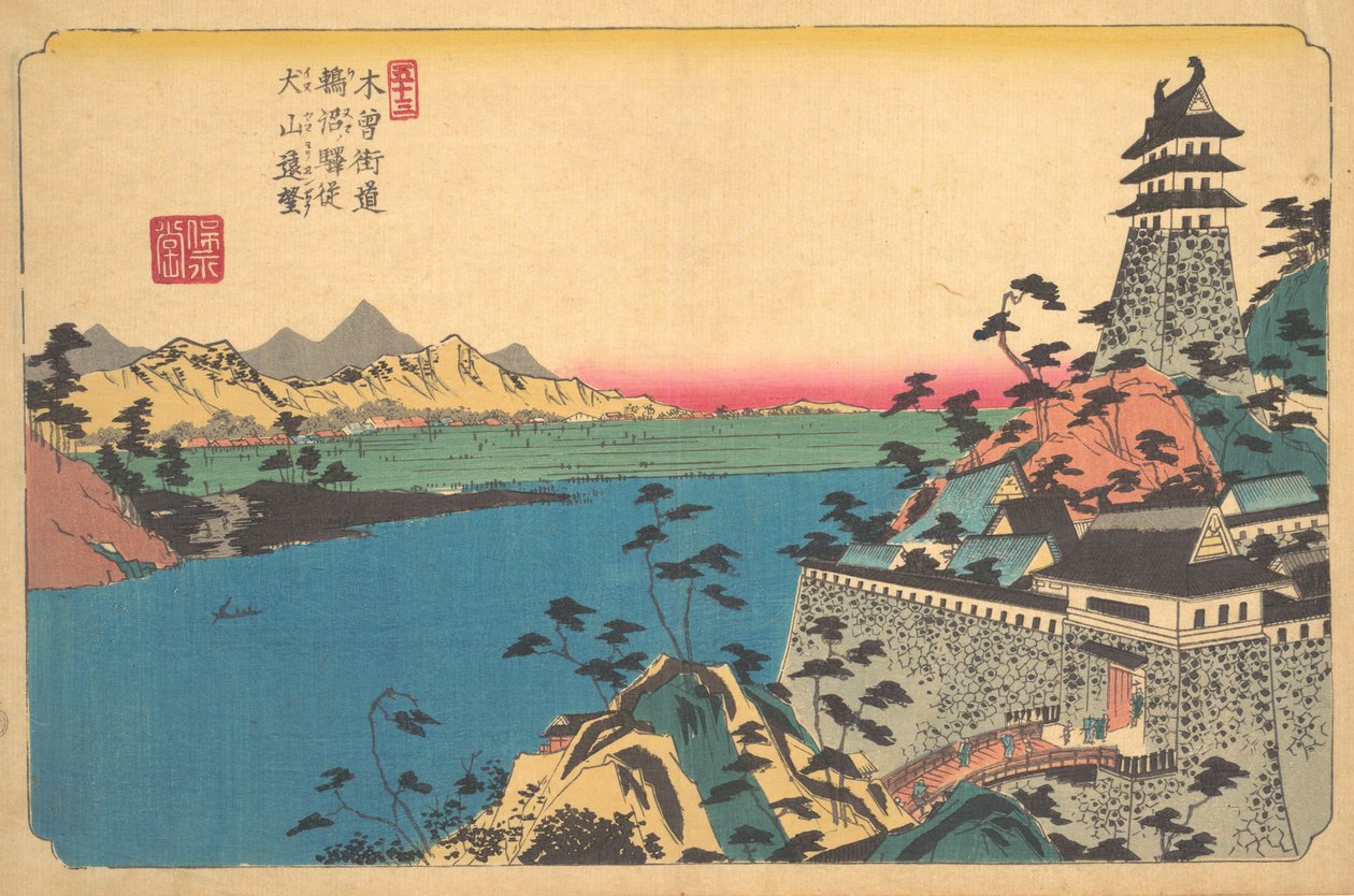 Slottet i Unuma, 1800-tallet. af Ikeda Eisen