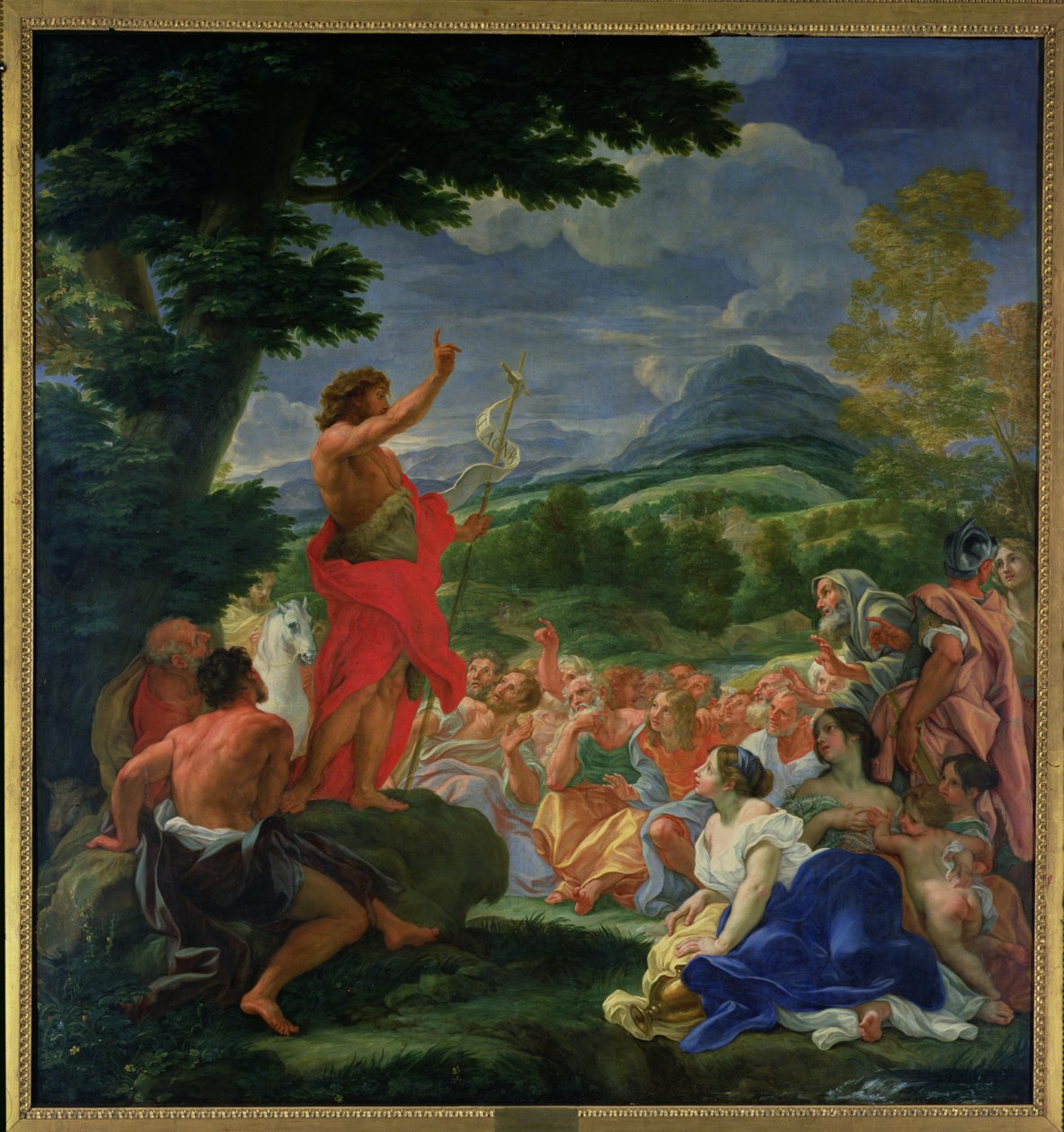 Johannes Døberens prædiken, malet før 1695 af Il Baciccio