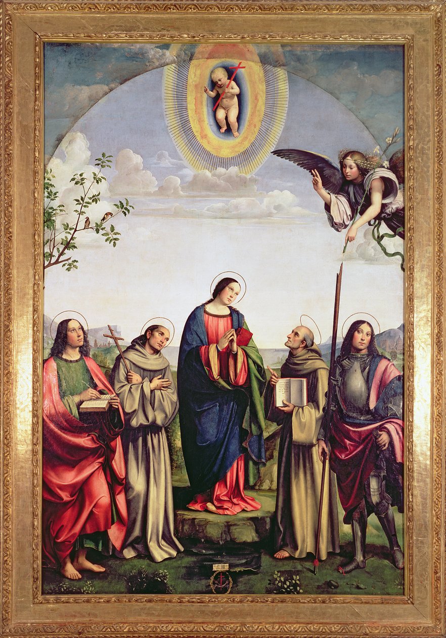 Annunciation and Saints, 1500 (for detaljer se 84595) af Il Francia