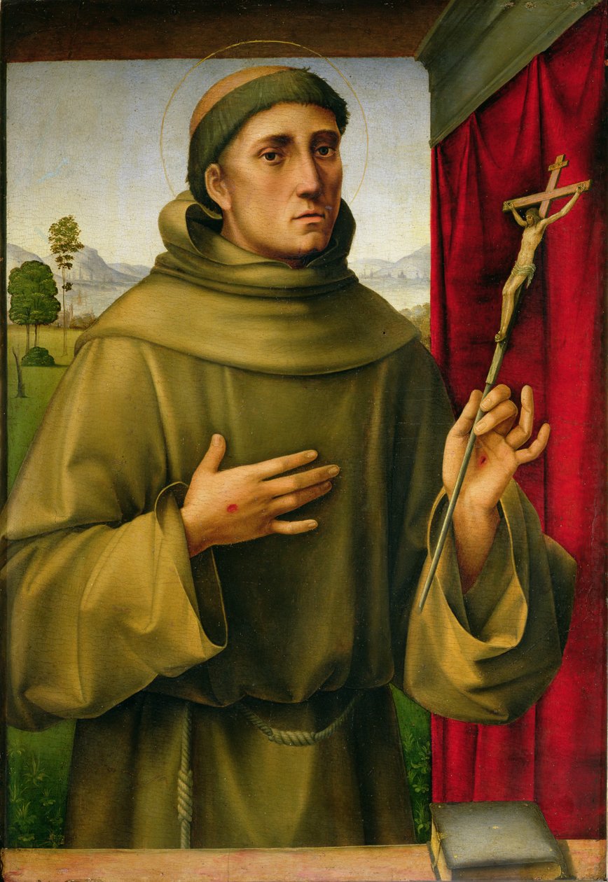 Sankt Frans af Assisi, ca. 1490 (tempera på panel) af Il Francia