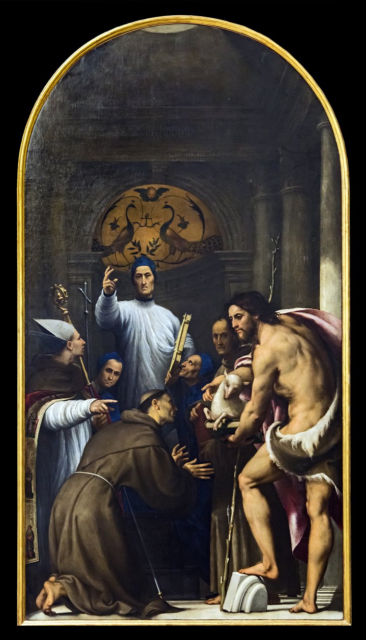Akademi - salige Giovanni Giustiniani og de hellige af Il Pordenone af Il Pordenone