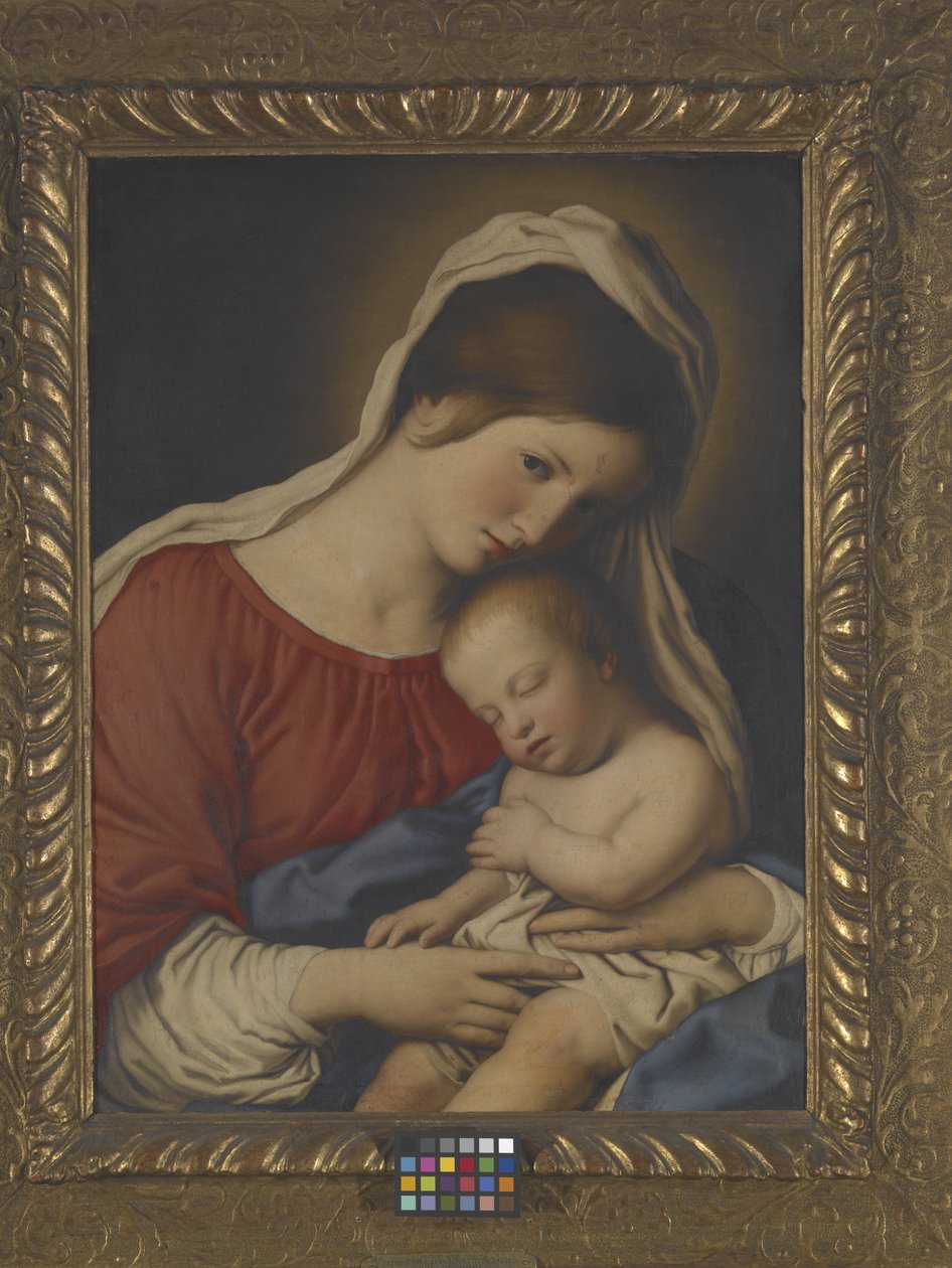 Madonna And Child (olie på lærred) af Il (1609 85) Sassoferrato