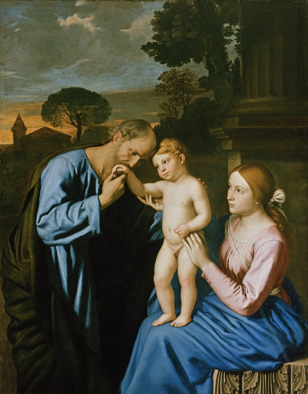 Den hellige familie af Il Sassoferrato