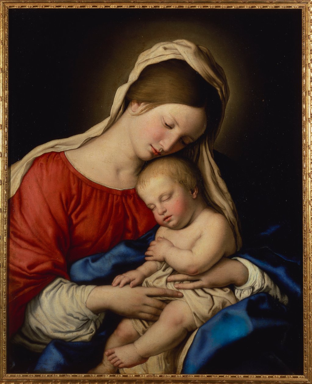 Madonnaen med det sovende Kristusbarn af Il Sassoferrato