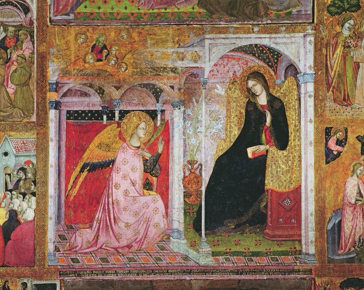 Bebudelsen, fresko fra Porziuncola, 1393 af Ilario da Viterbo