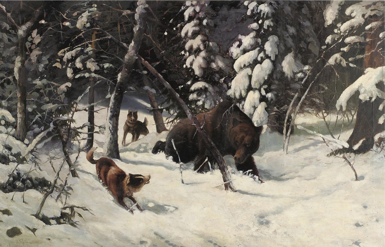 Bjørnejagten af Illarion Mikhailovich Pryanishnikov