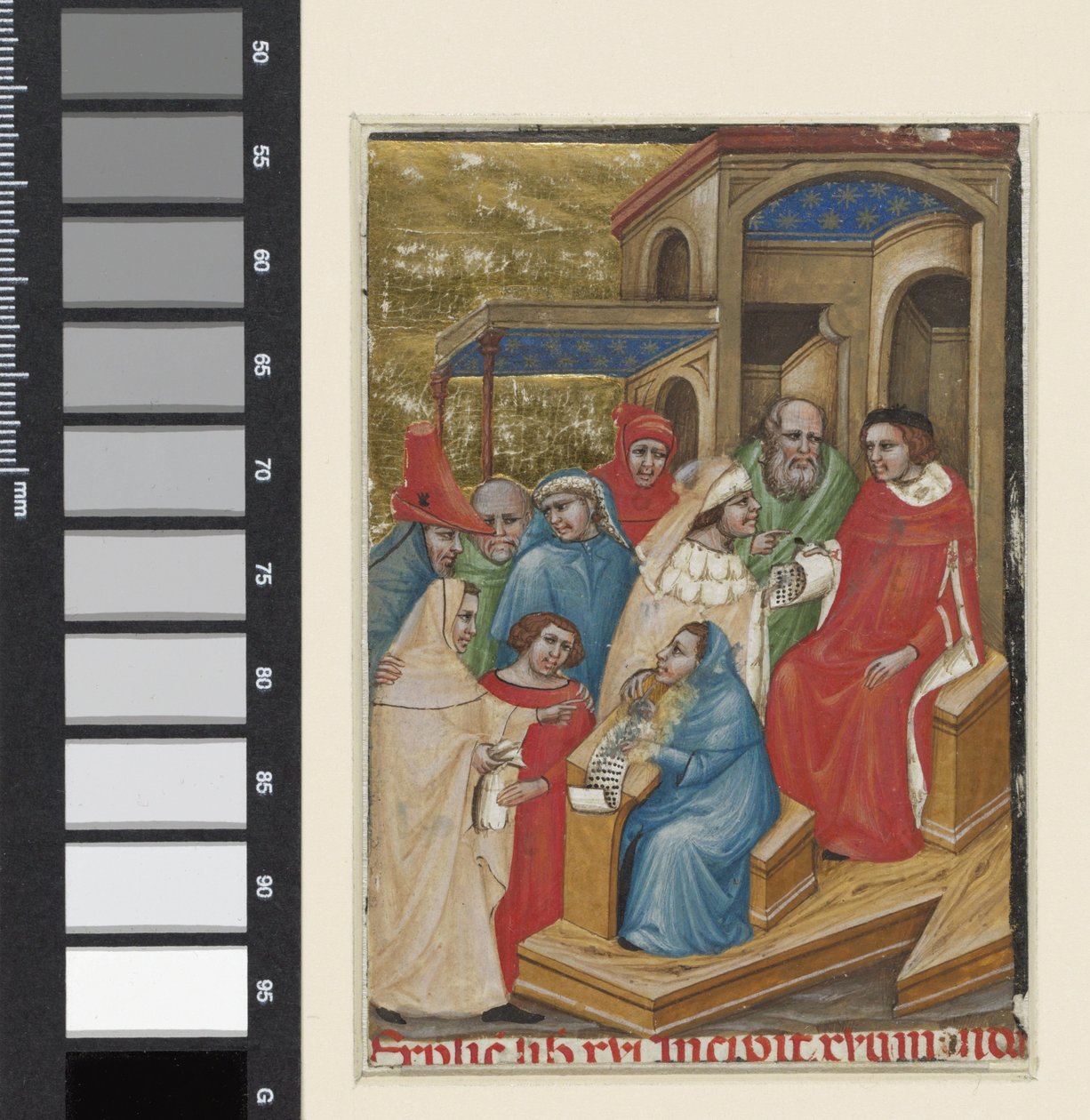 Scene omkring en dommers kendelse af Illustratore