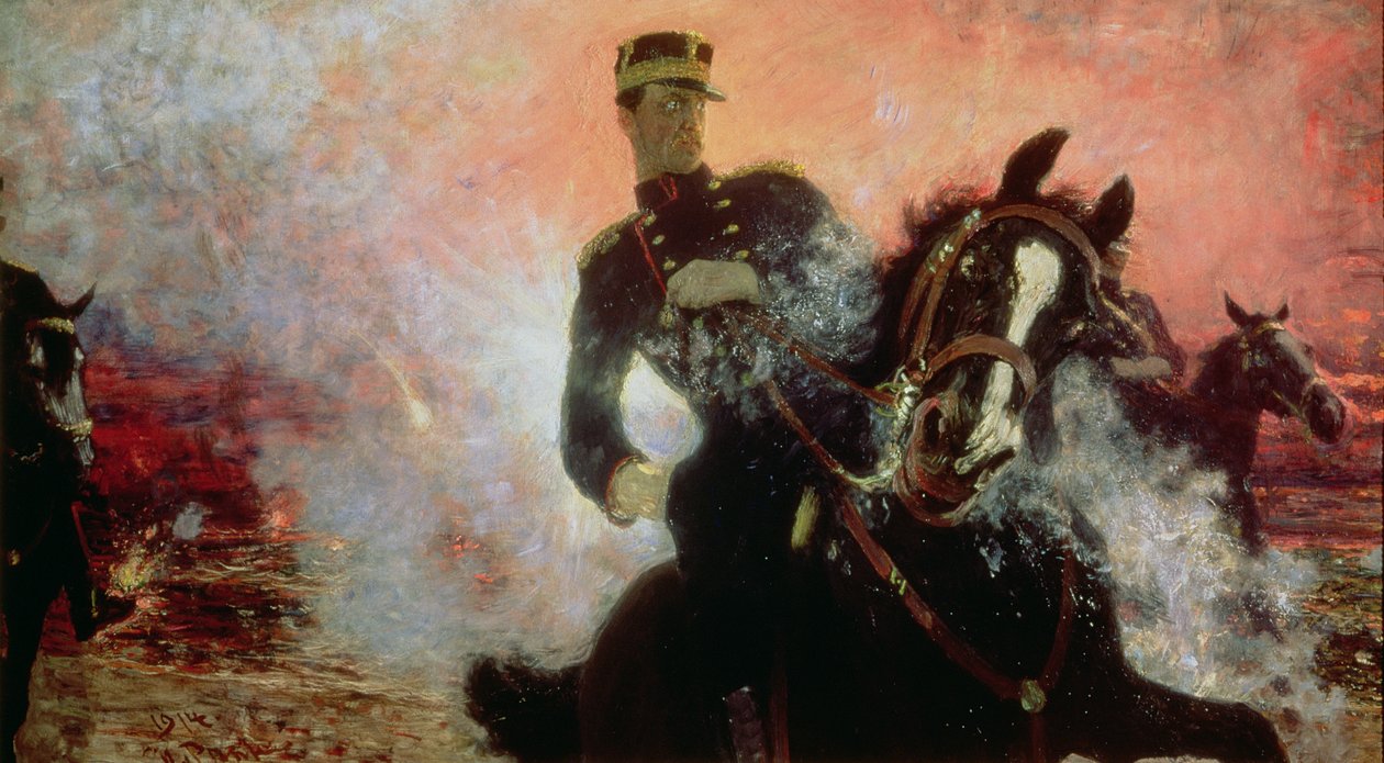 Albert I (1875-1934) Belgiernes konge i Første Verdenskrig, 1914 af Ilya Efimovich Repin