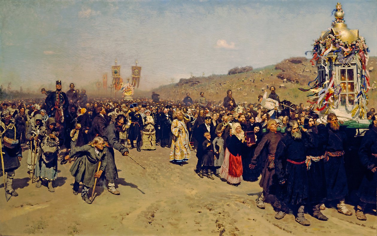Religiøs optog i Kursk Gubernia af Ilya Efimovich Repin