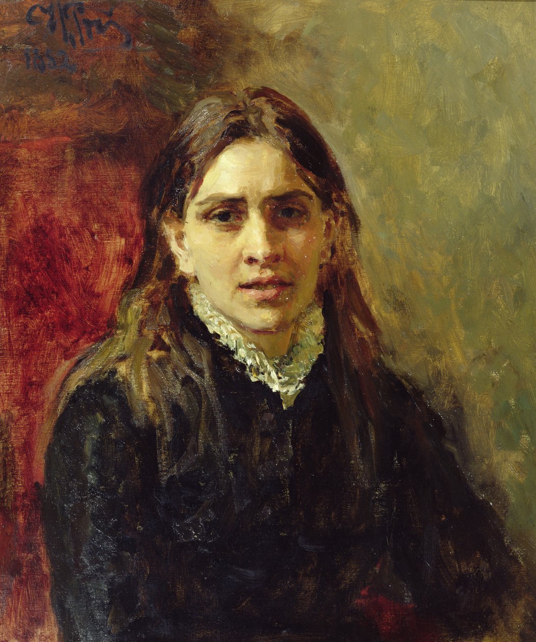 Portræt af Pelageya Antipovna Strepetova (1850-1903) 1882 af Ilya Efimovich Repin