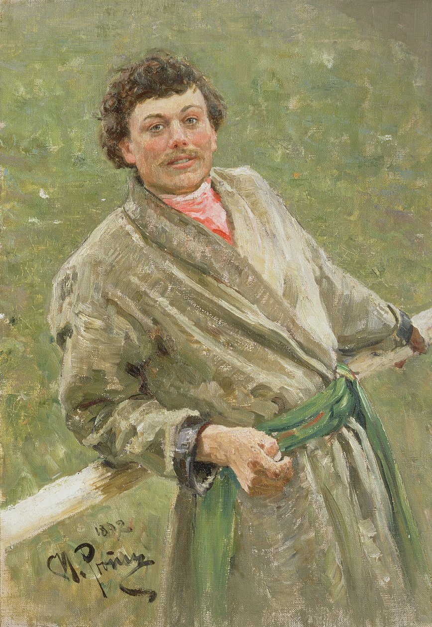 Hviderusseren, portræt af bonden S. Shavrov, 1892 af Ilya Efimovich Repin