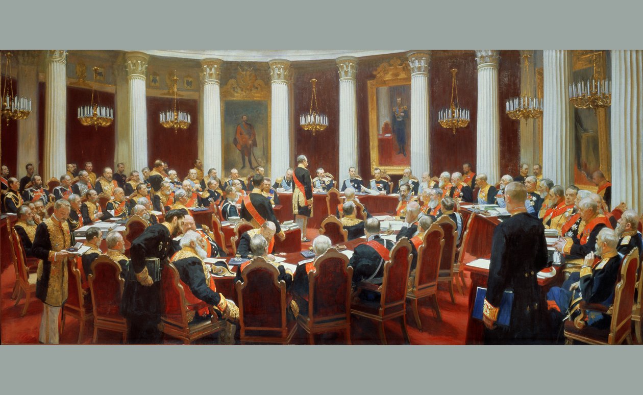 Statsrådets ceremonielle møde den 7. maj 1901 af Ilya Efimovich Repin