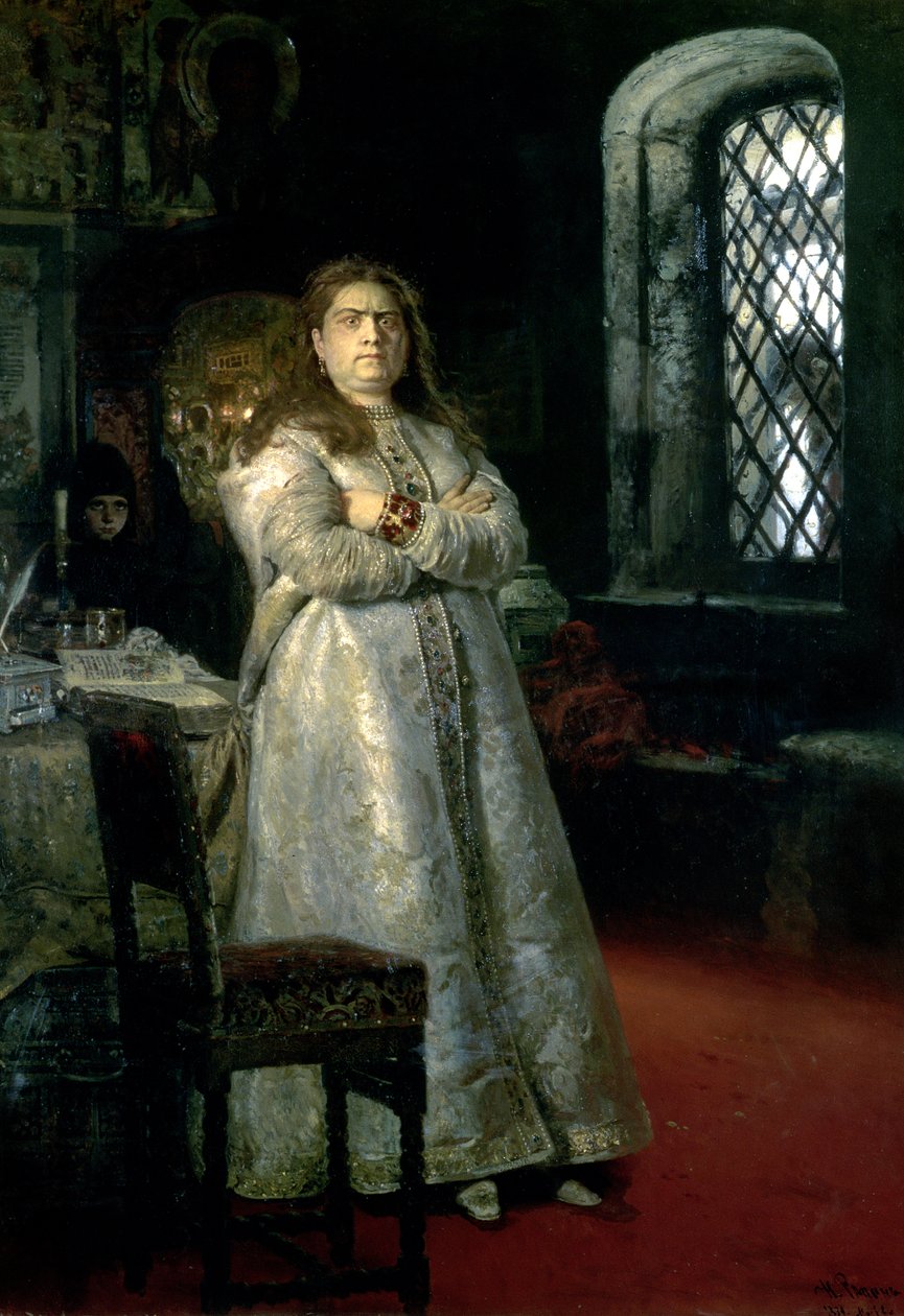 Tsarevna Sophia Alexeevna (1657-1704) i Novodevitchy-klosteret, 1879 af Ilya Efimovich Repin