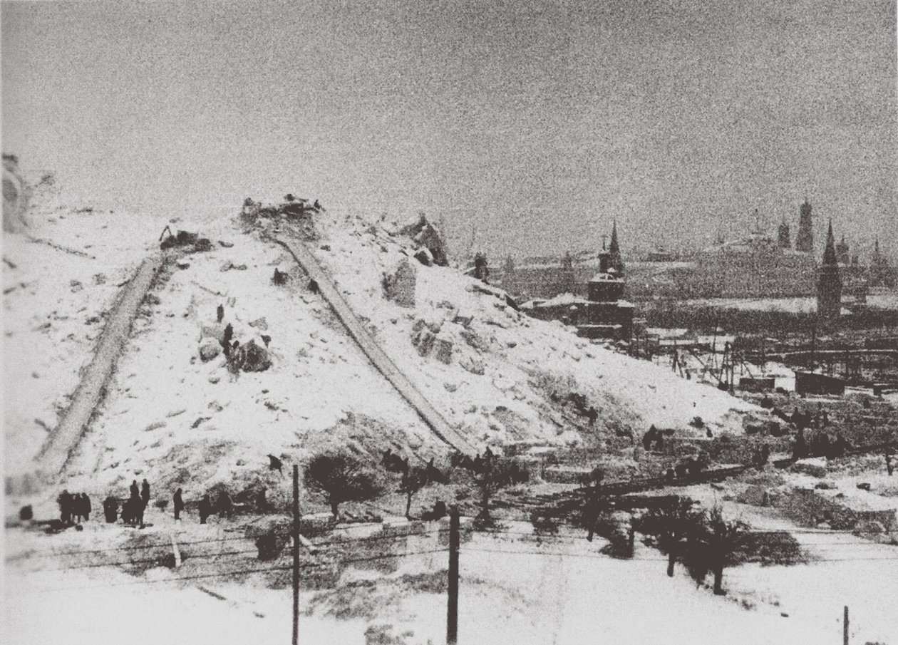 Nedrivningen af Kristi Frelsers katedral i Moskva, 1931 af Ilya Arnoldovich Ilf