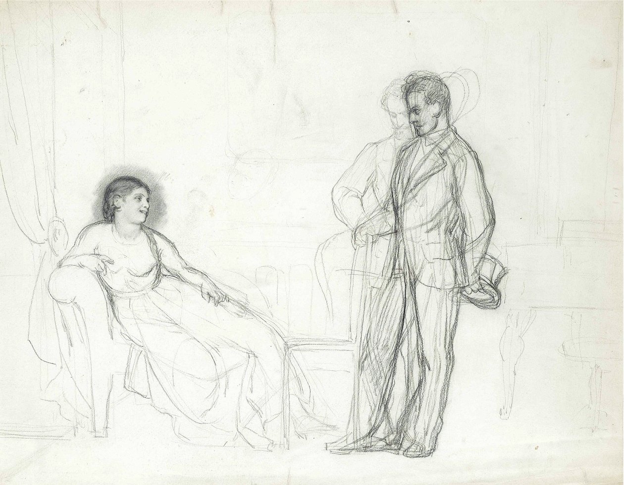 Adelina Patti (1843-1919) som Violetta i operaen La traviata af Giuseppe Verdi par Repin, Ilya Yefimovich (1844-1930), Slutningen af 1860